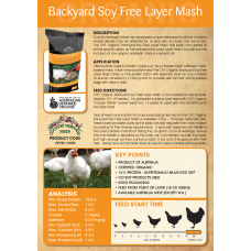 Organic Backyard Layer Soy Free Mash - 20kg